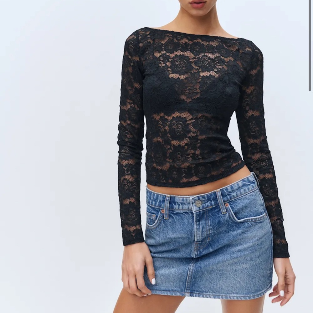 Reformation Adriano Lace Knit Top
